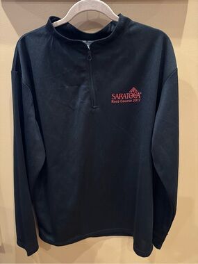 Saratoga NYRA Race Course 2017 Black Quarter-Zip Pullover size XL
